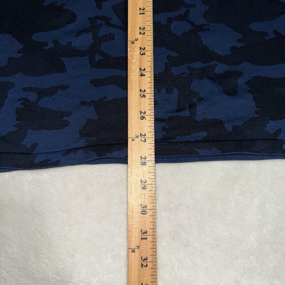 Mens UNRL Quarter Zip Pullover Blue Camo Golf Stretch Long Sleeve Size XLarge - Picture 4 of 7
